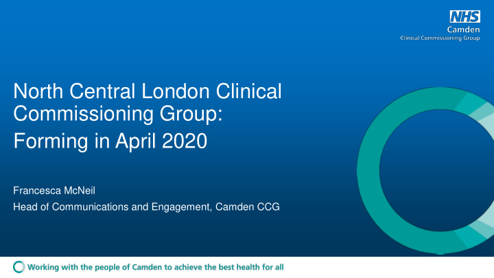 north central london clinical commissioning group forming