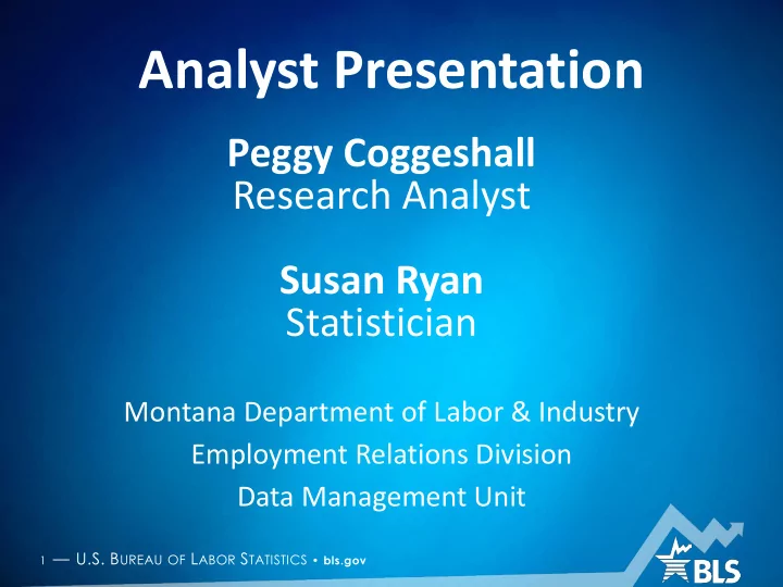 analyst presentation