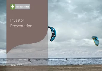 Investor  Presentation  June 2017  Van Lanschot at a glance Van Lanschots profile  Solid