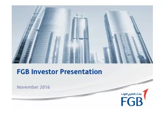 FGB Investor Presentation  November 2016  1/48  Disclaimer  This presentation provides information
