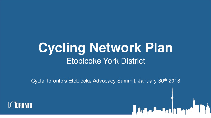 cycling network plan