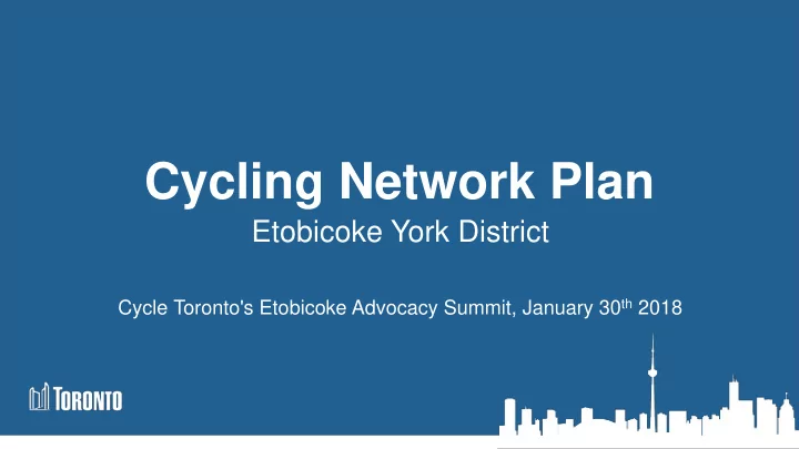 cycling network plan