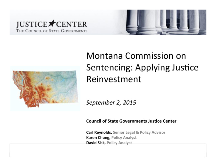 montana commission on sentencing applying jus6ce