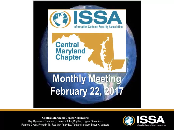 monthly meeting february 22 2017