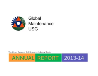 CONTENTS  Acknowledgements  About GMUSG and Strategic Direction  Board and Management Chairman