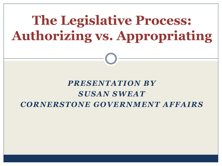the legislative process