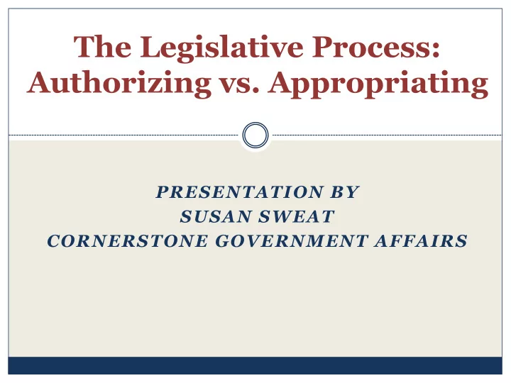 the legislative process
