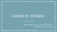 assignment 1 needfinding introduction education for