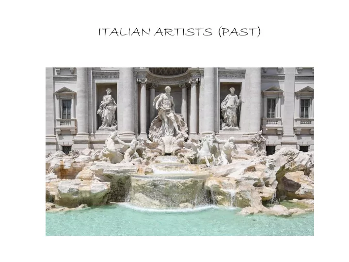 italian artists past giotto