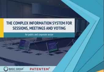 THE COMPLEX INFORMATION SYSTEM FOR  SESSIONS, MEETINGS AND VOTING  for public and corporate sector