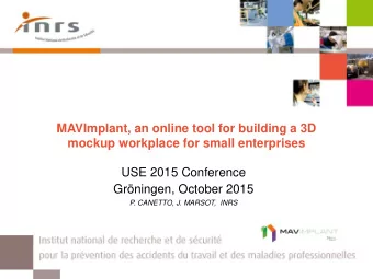 MAVImplant, an online tool for building a 3D  mockup workplace for small enterprises  USE 2015