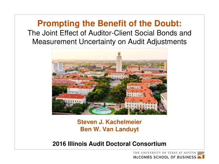 prompting the benefit of the doubt