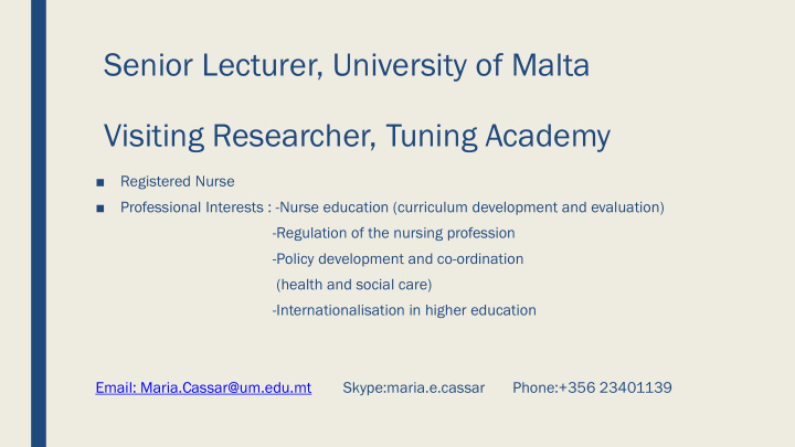 visiting researcher tuning academy