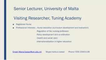 Visiting Researcher, Tuning Academy    Registered Nurse    Professional Interests : -Nurse