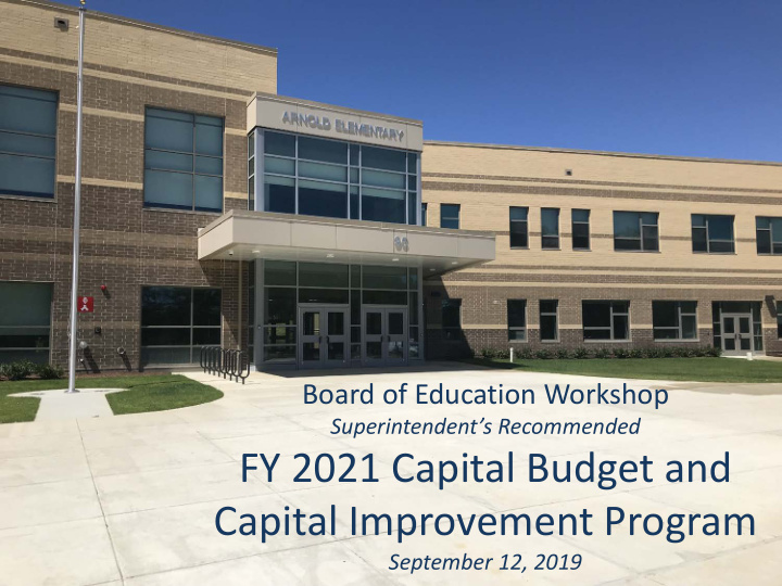 fy 2021 capital budget and capital improvement program
