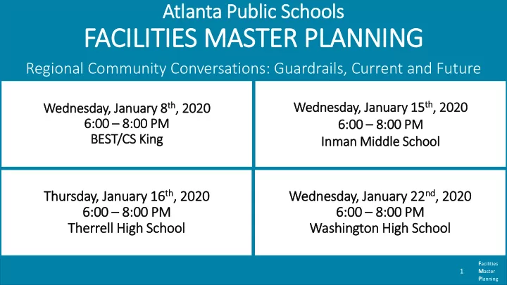 facilities master planning