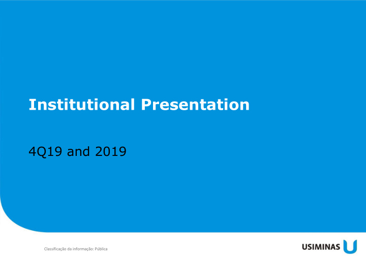 institutional presentation