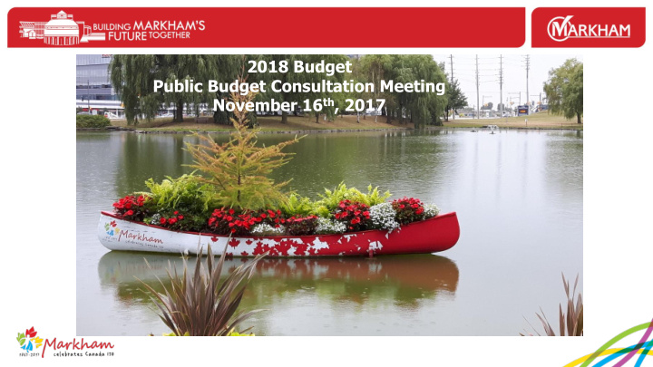 2018 budget public budget consultation meeting november