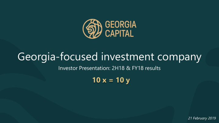 georgia focused investment company