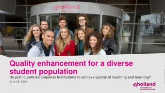 student population  Do public policies empower institutions to achieve quality of teaching and