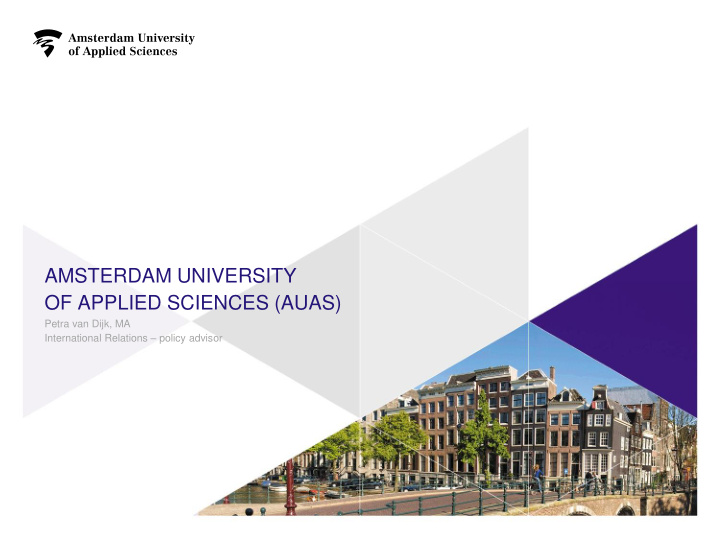 amsterdam university of applied sciences auas