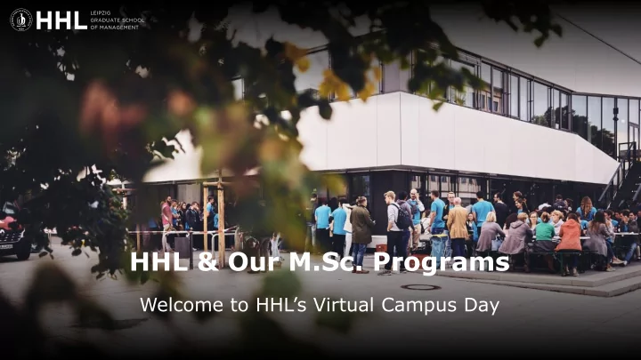 hhl our m sc programs