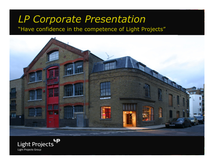 lp corporate presentation