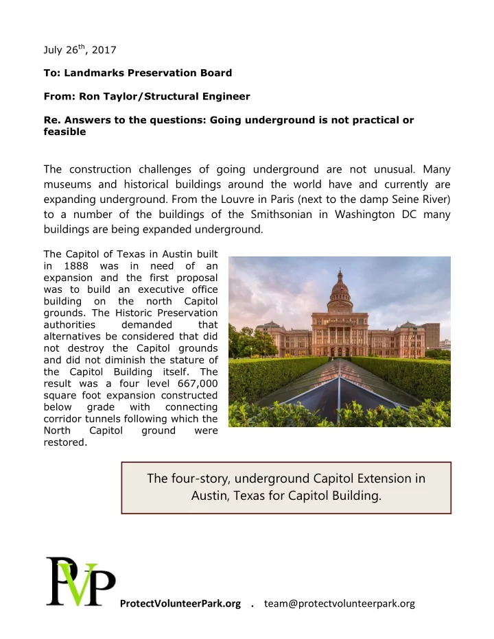 the four story underground capitol extension in