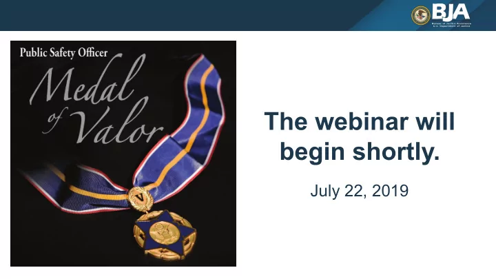 the webinar will begin shortly
