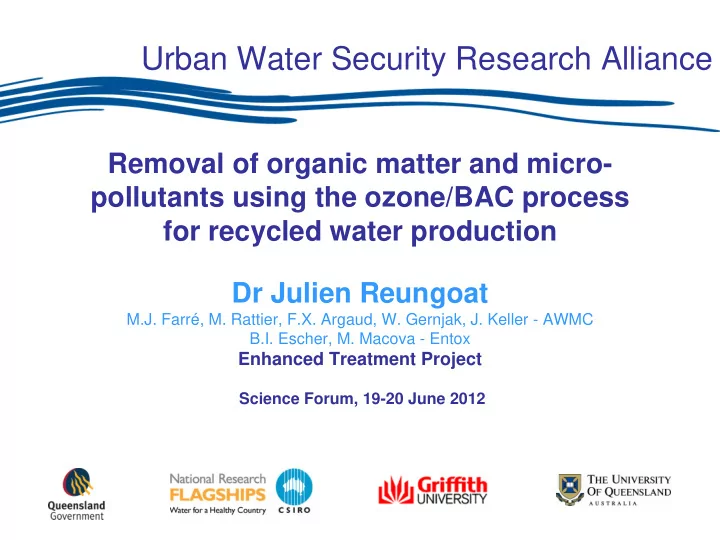urban water security research alliance