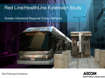 Red Line/HealthLine Extension Study  Greater Cleveland Regional Transit Authority  Ohio Planning