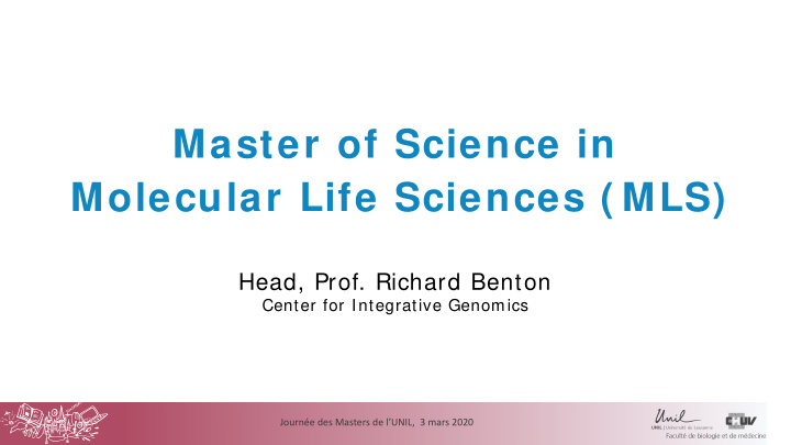 master of science in molecular life sciences mls