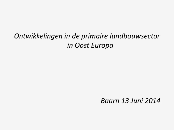 in oost europa