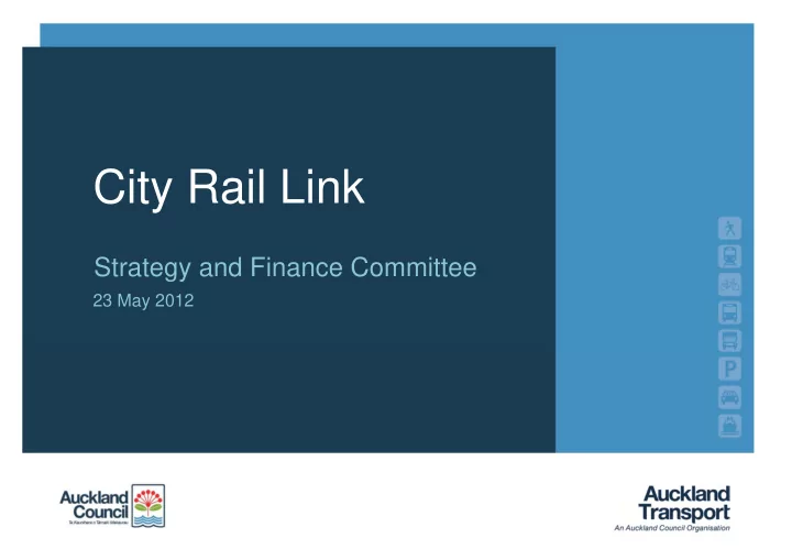 city rail link