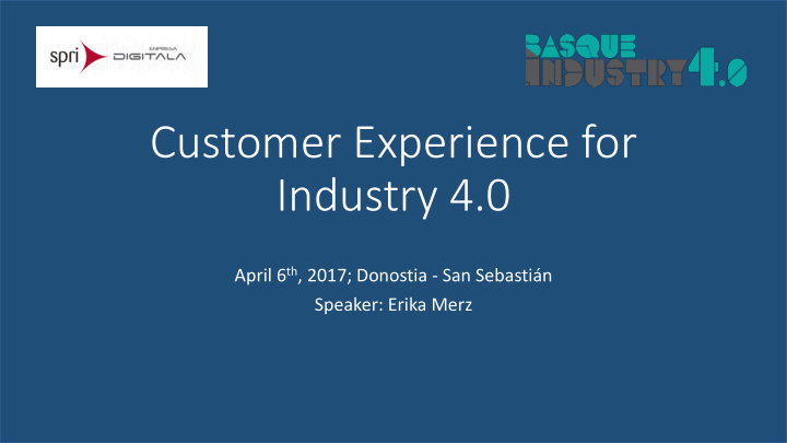 customer experience for industry 4 0