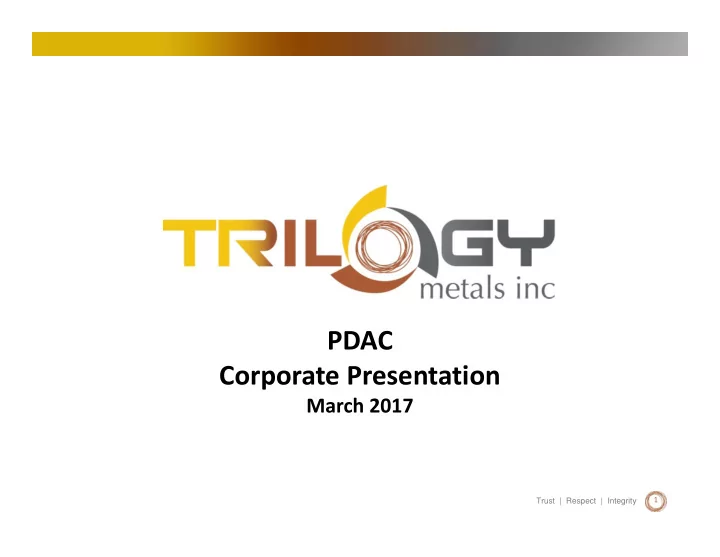 pdac corporate presentation