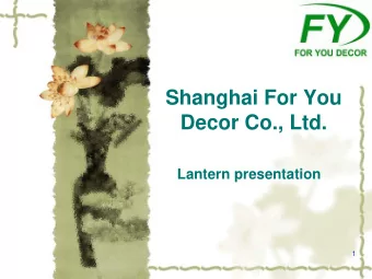 Shanghai For You  Decor Co., Ltd.  Lantern presentation  1 Set of 3 metal lantern Item No: ML-2033