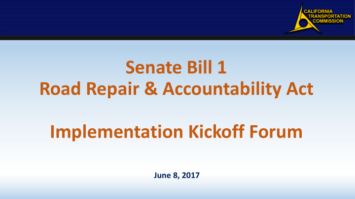 senate bill 1 road repair accountability act