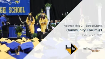 Community Forum #1  February 6, 2020  Justin Durham AIA  John G. Brown AIA Client Leader