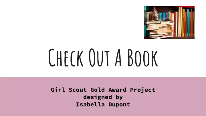 check out a book
