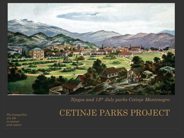 cetinje parks project