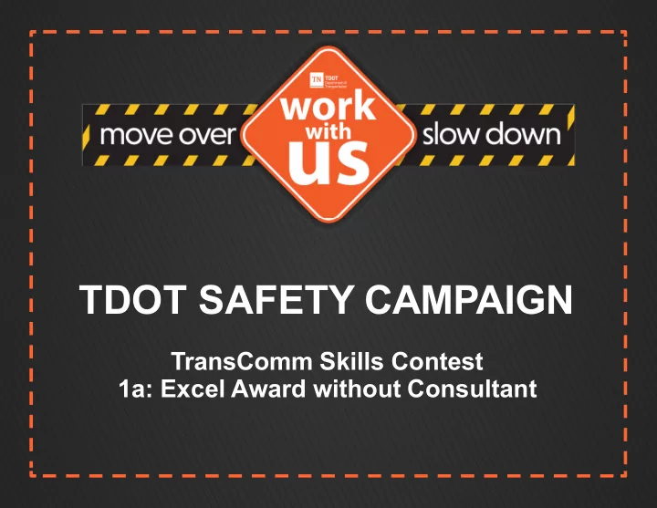 tdot safety campaign