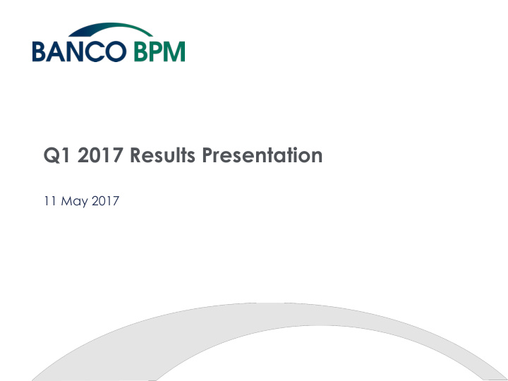 q1 2017 results presentation