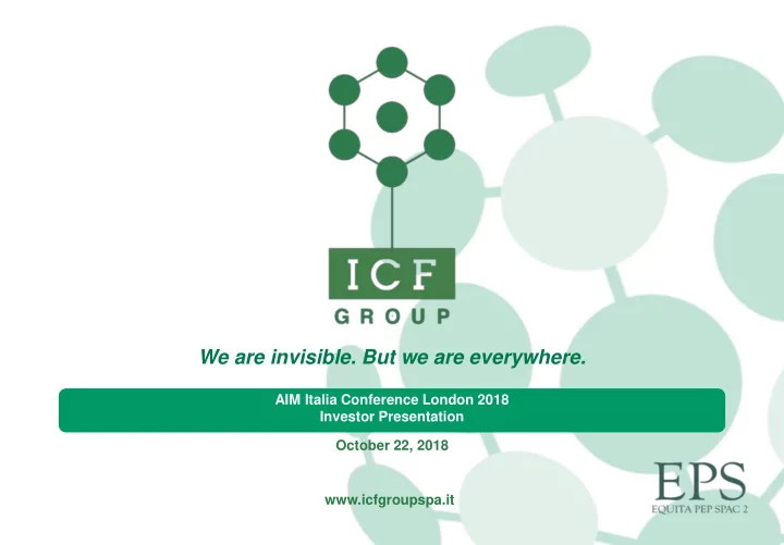 we are invisible but we are everywhere