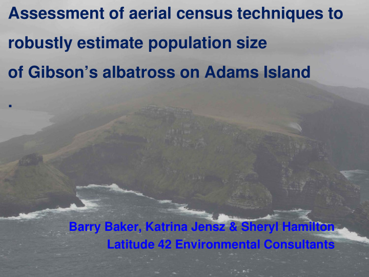 assessment of aerial census techniques to robustly