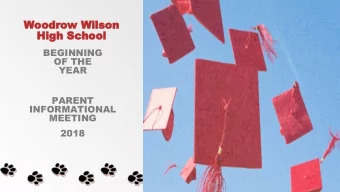 High School  BEGINNING  OF THE  YEAR  PARENT  INFORMATIONAL  MEETING  2018  WWHS Administrators