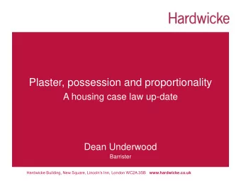 Dean Underwood  Barrister Hardwicke Building, New Square, Lincolns Inn, London WC2A 3SB