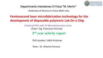 Femtosecond laser microfabrication technology for the  development of disposable polymeric Lab On a