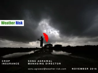 C R O P  S O N U  A G R A W A L  I N S U R A N C E  M A N A G I N G  D I R E C T O R