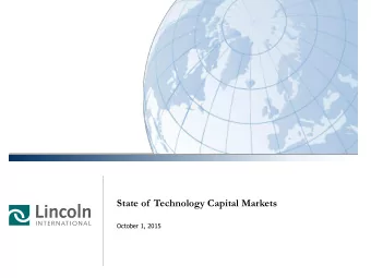 State of  Technology Capital Markets  October 1, 2015  LBO Purchase Price Multiples &amp; Equity